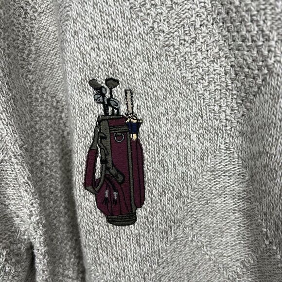 Fairway Sport Sweater Mens XL Tall Embroidered Golf Bags Crew Neck Pullover Vtg - Picture 10 of 12